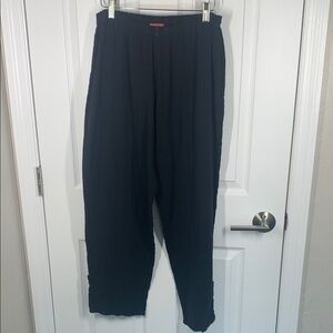 Oh My Gauze Black cotton harem pants with cuff detail size L/XL